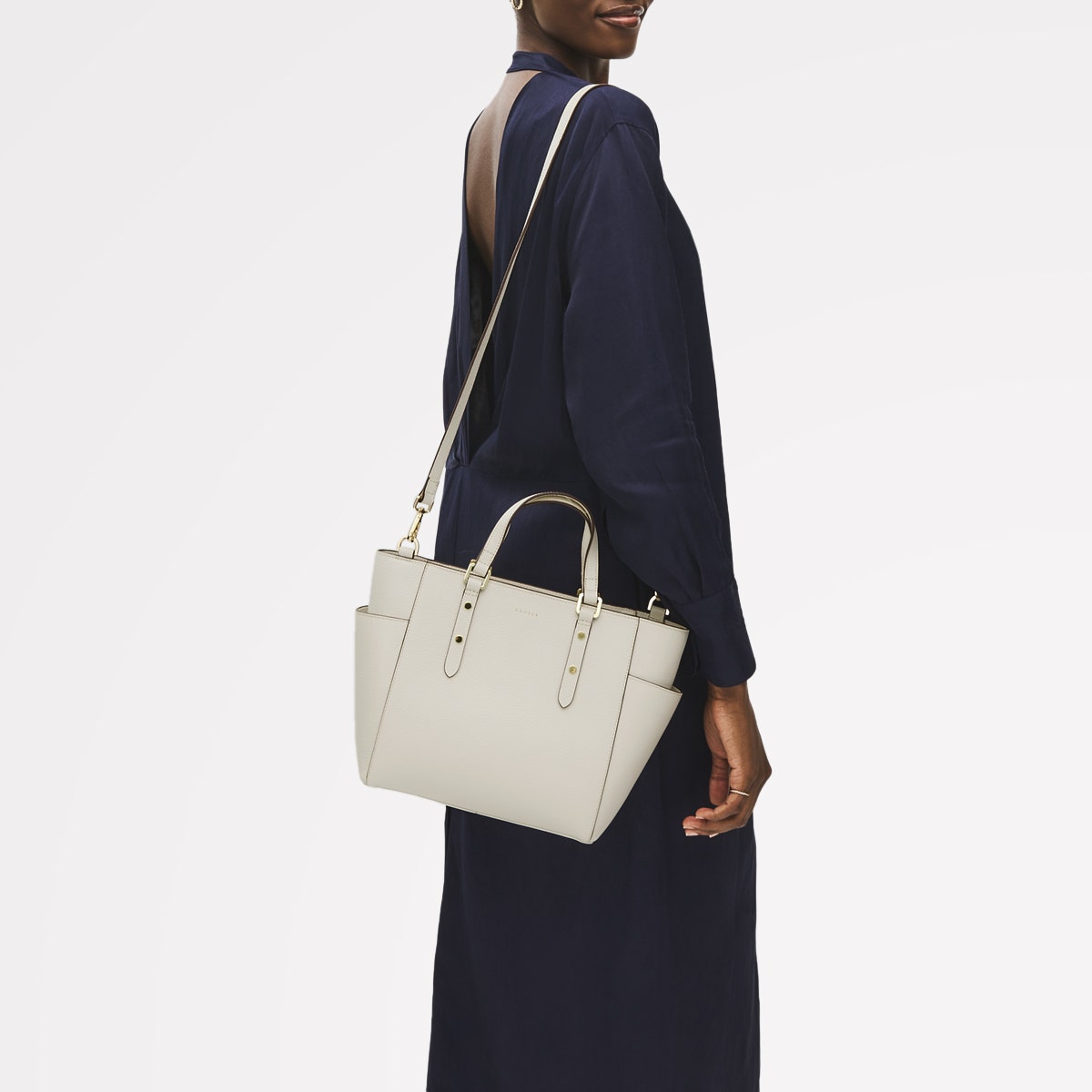 Medium Chalk Ziptop Leather Handbag | Silk Street AW25 | Radley