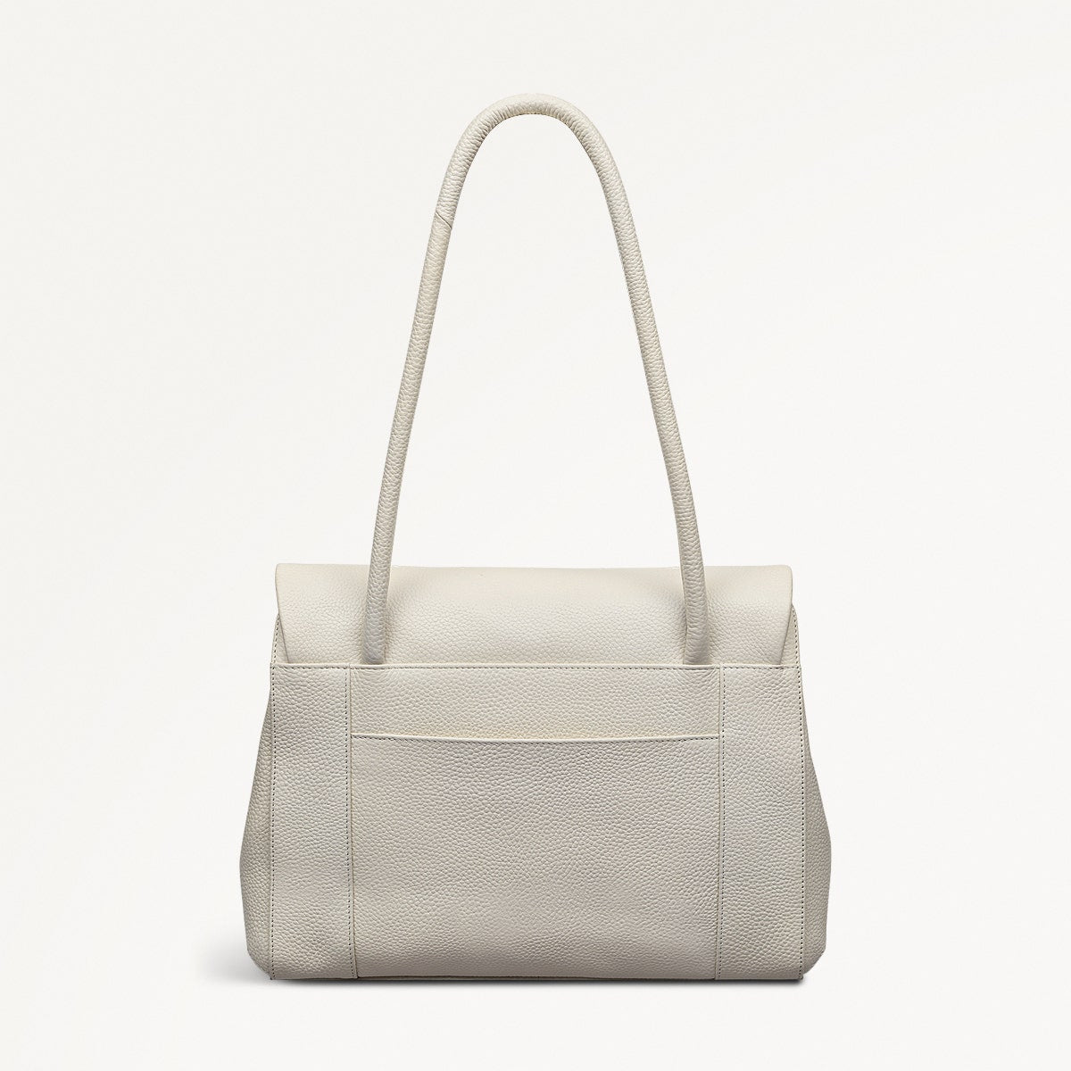 Briar Hill Leather Medium Flapover Shoulder Bag in Chalk - 111833