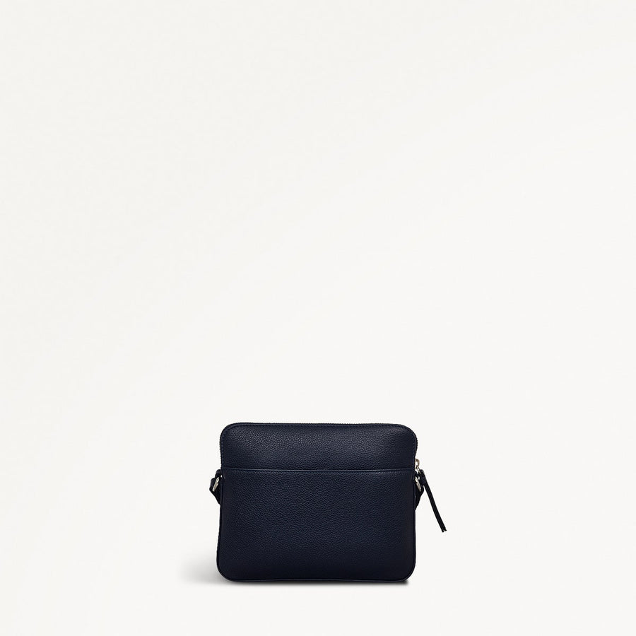 Redford Close Leather Small Ziptop Cross Body Bag in Ink - 111835