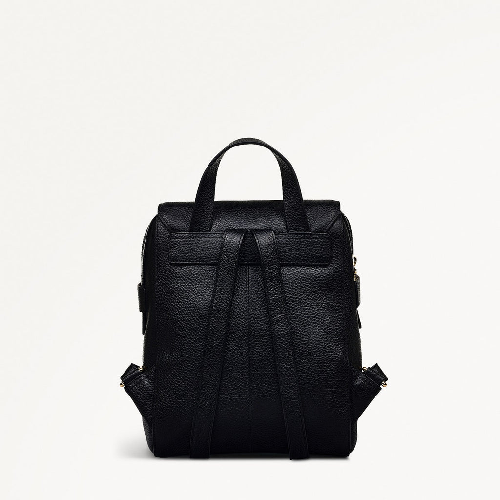 LORNE CLOSE MEDIUM FLAPOVER BACKPACK BLACK