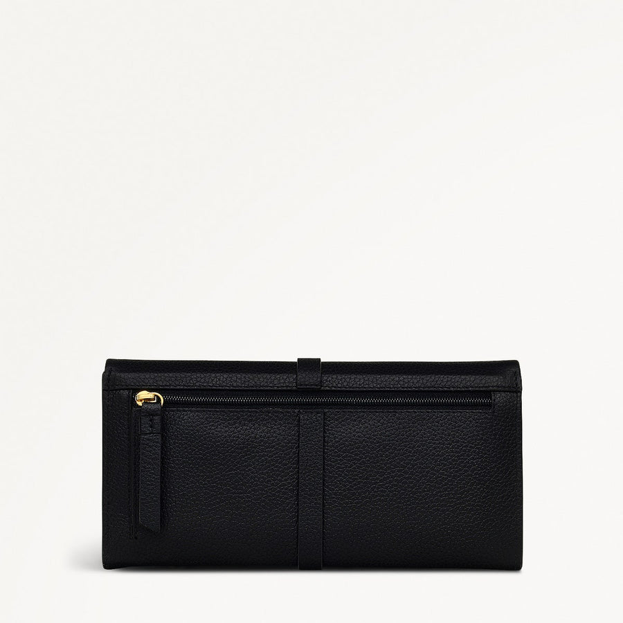 Sandler Way Leather Large Flapover Wallet in Black - 111863