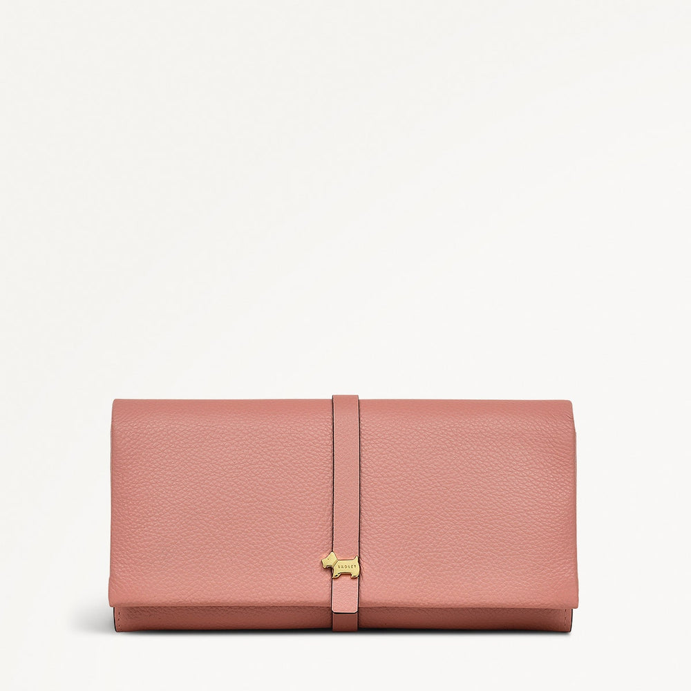 Sandler Way Leather Large Flapover Wallet in Sienna Pink - 111865