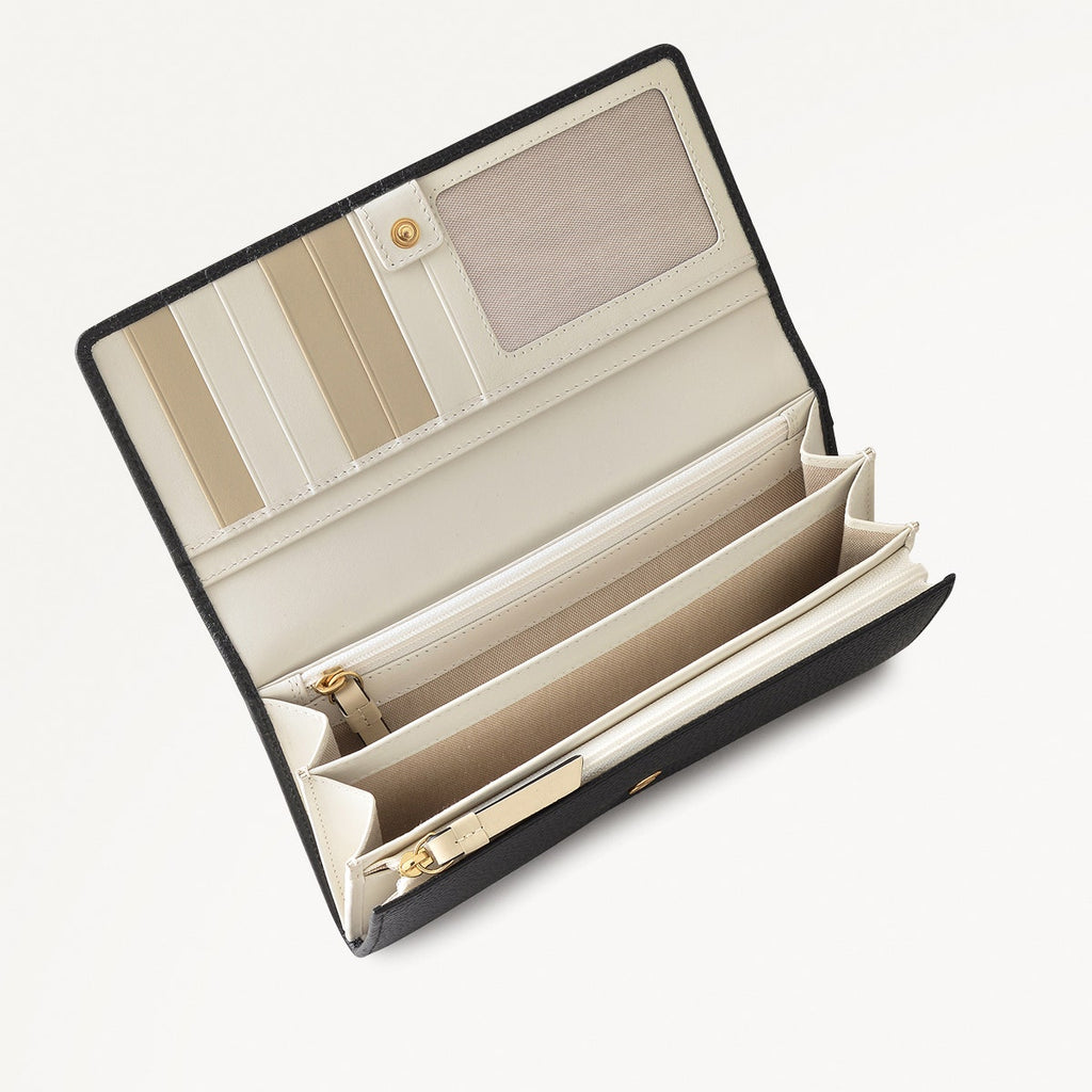 Loyal Radley Leather Extra Large Flapover Wallet in Black - 111866