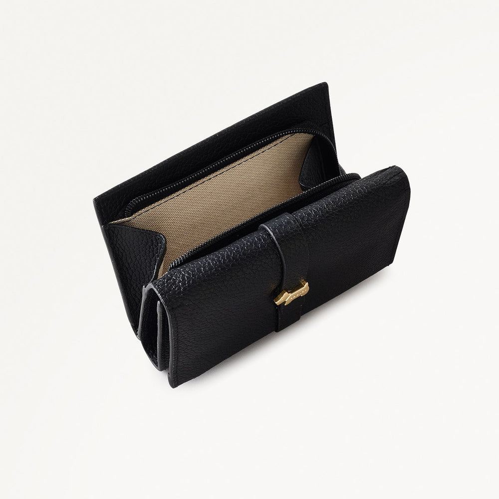 Sandler Way Leather Small Trifold Wallet in Black - 111875