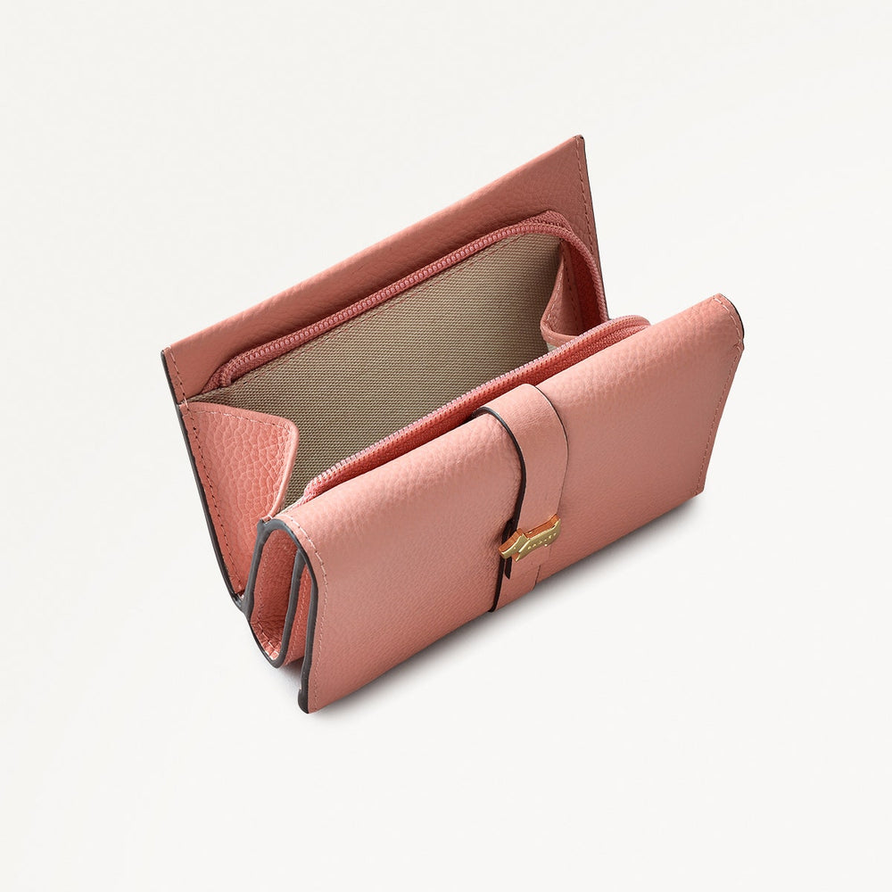 Sandler Way Leather Small Trifold Wallet in Sienna Pink - 111876