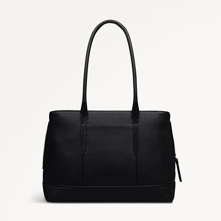 Paddington Place Leather Medium Ziptop Shoulder Bag in Black - 111885