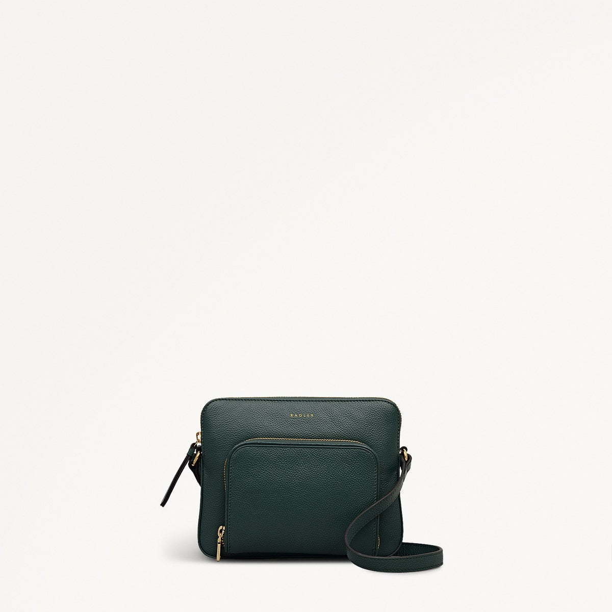 Redford Close Leather Small Ziptop Cross Body Bag in Cedar - 111898