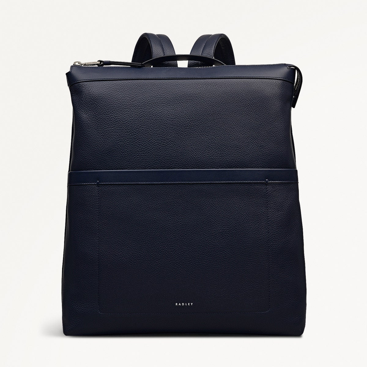 Alba Place Leather Large Ziptop Backpack in Ink - 111904