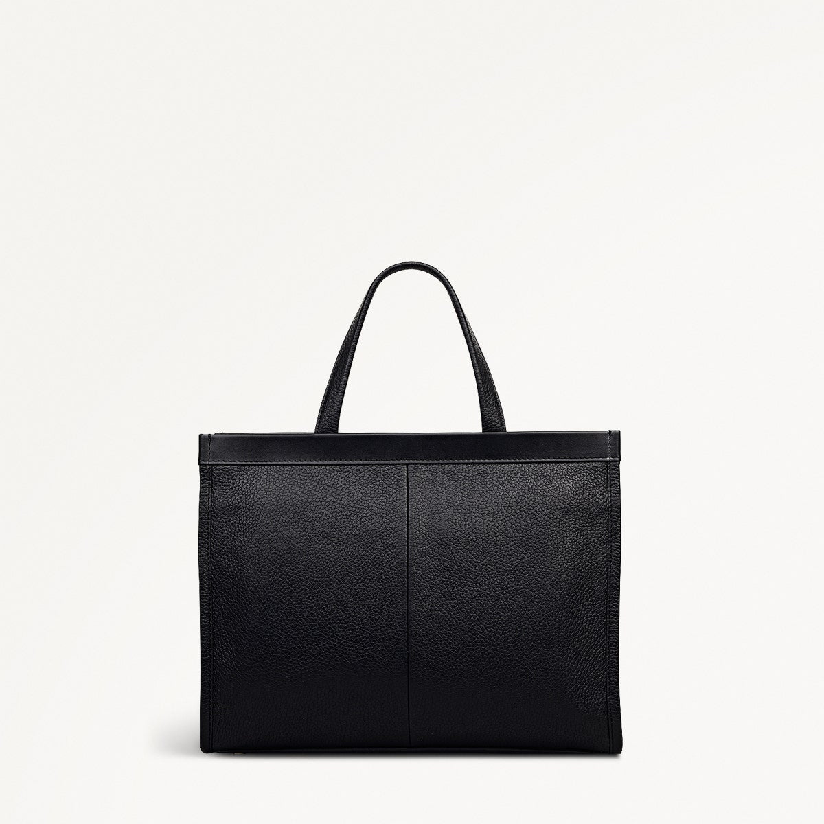 Alba Place Leather Small Ziptop Grab Bag in Black - 111905