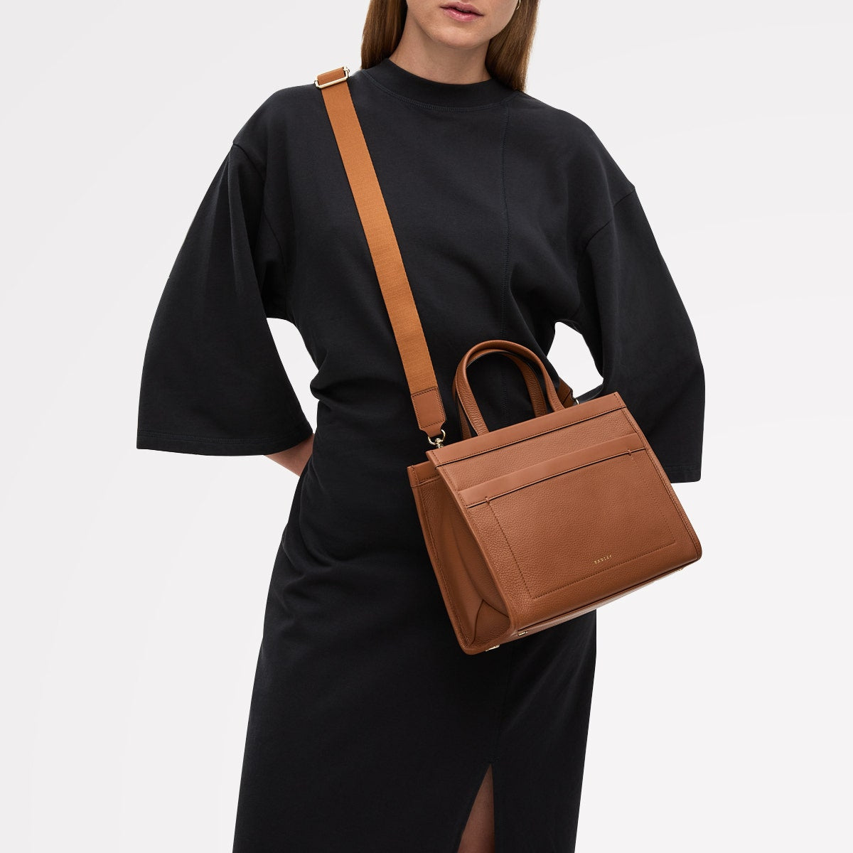 Alba Place Small Ziptop Grab Bag in Indus Tan - 111907