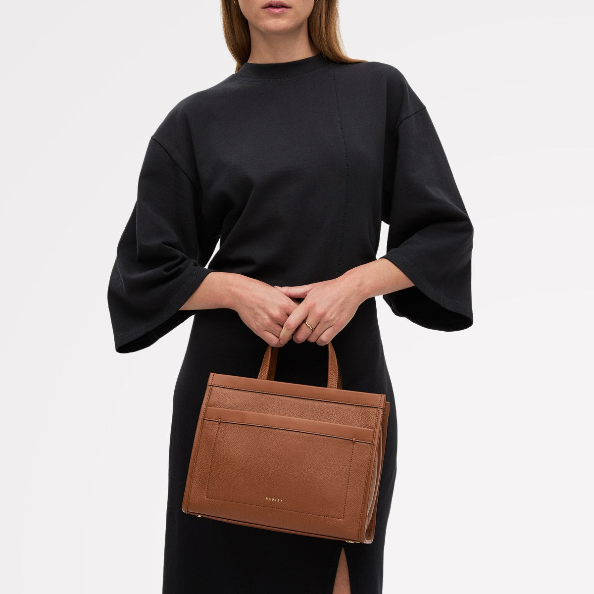 Alba Place Small Ziptop Grab Bag in Indus Tan - 111907