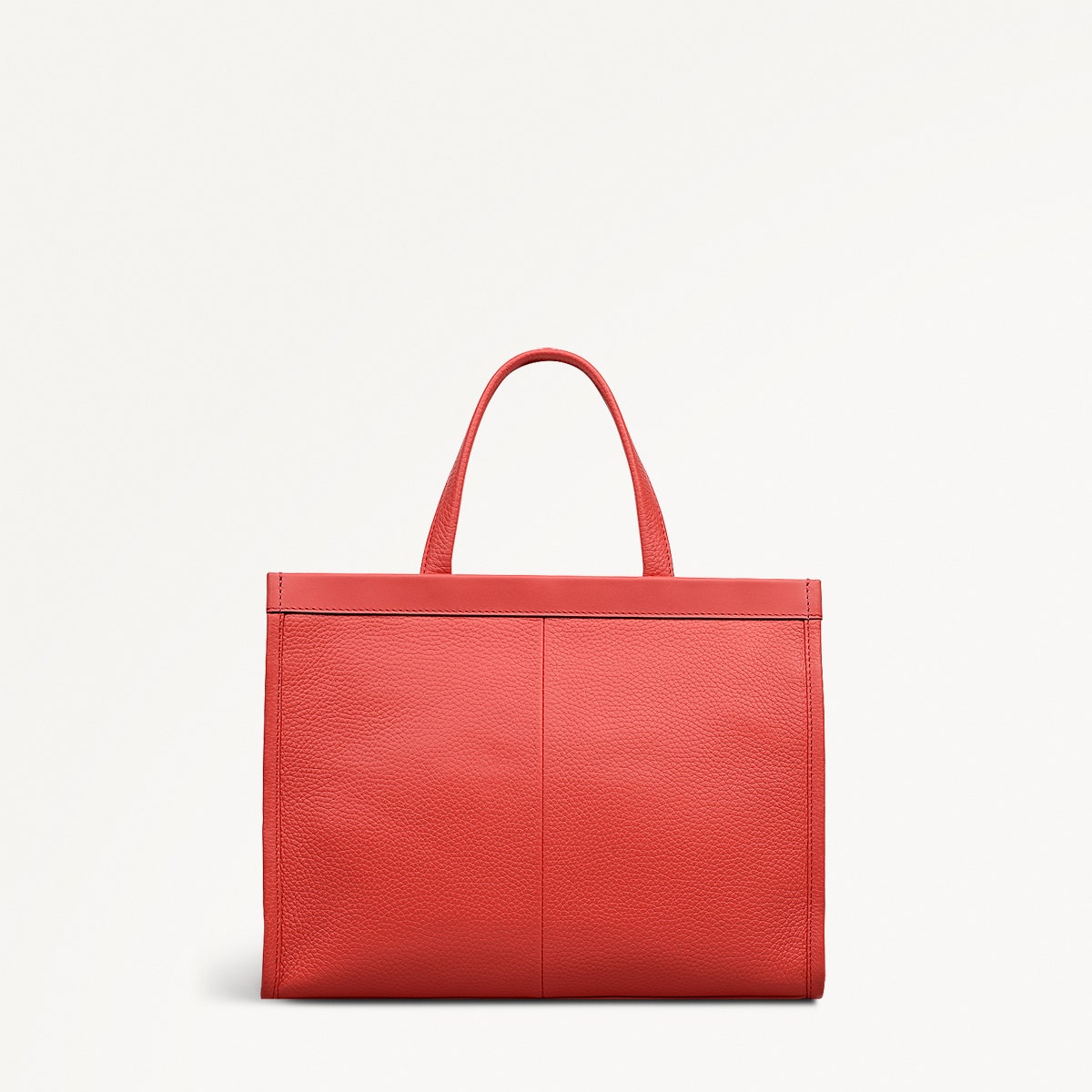 Alba Place Leather Small Ziptop Grab Bag in Luscious Red - 111909