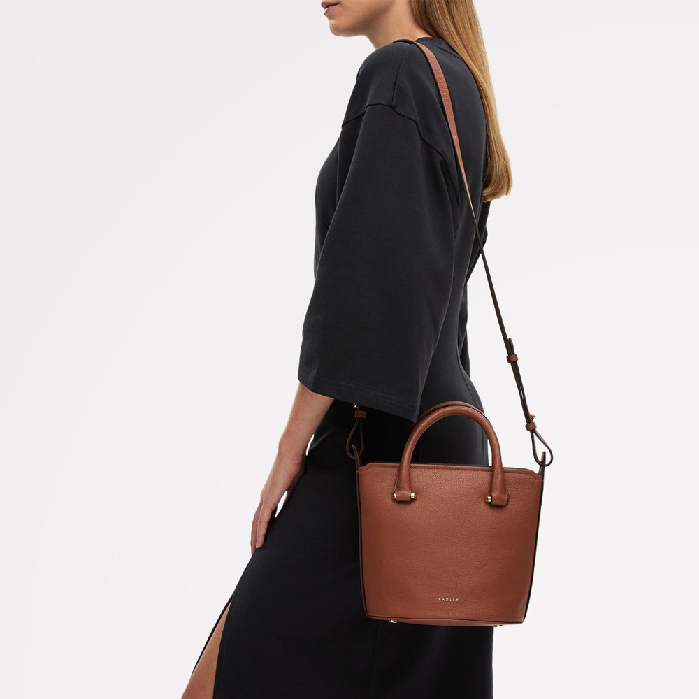 Golbourne Road Small Ziptop Grab Bag in Indus Tan - 111915