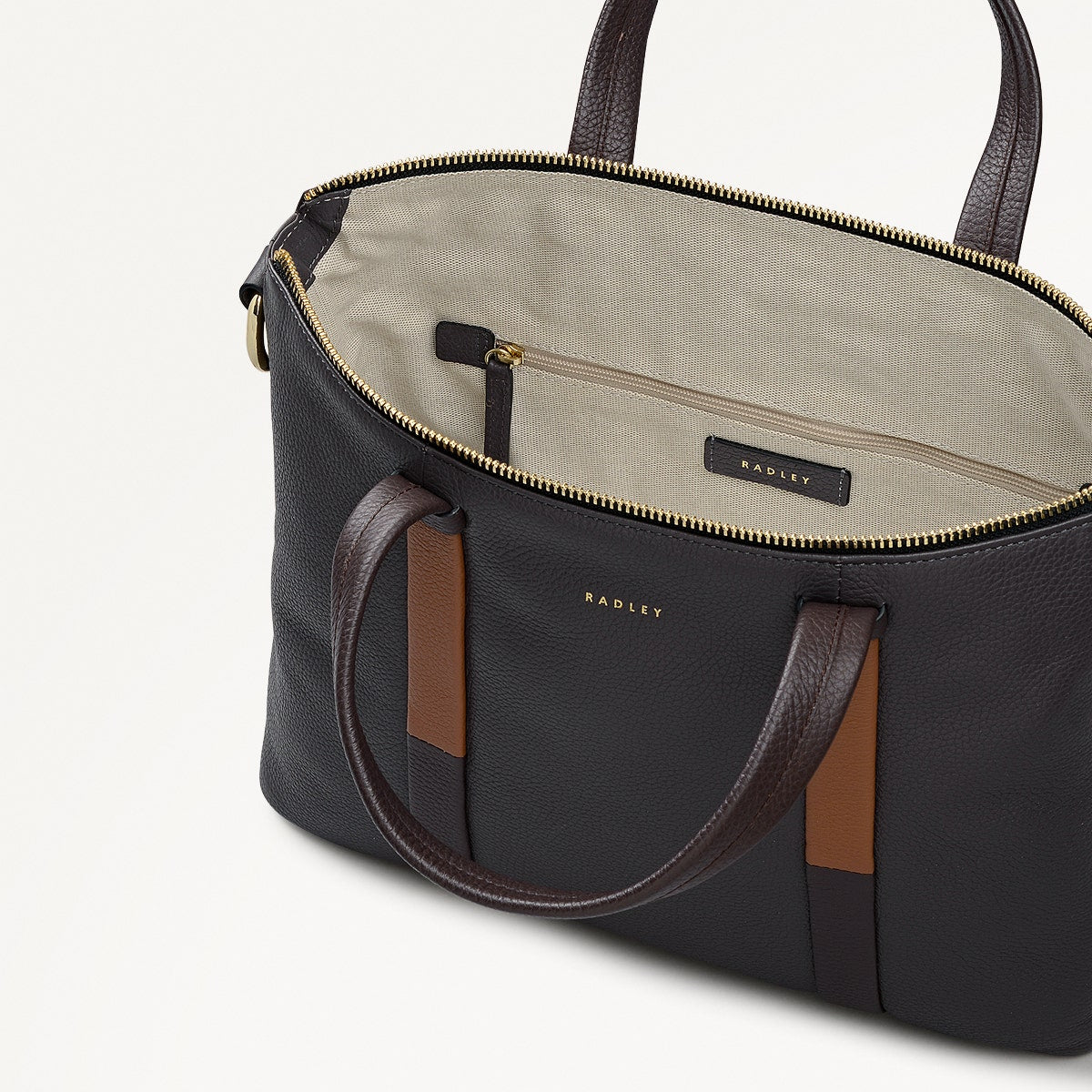 Waterloo Way Medium Ziptop Satchel Bag in Thunder - 111917