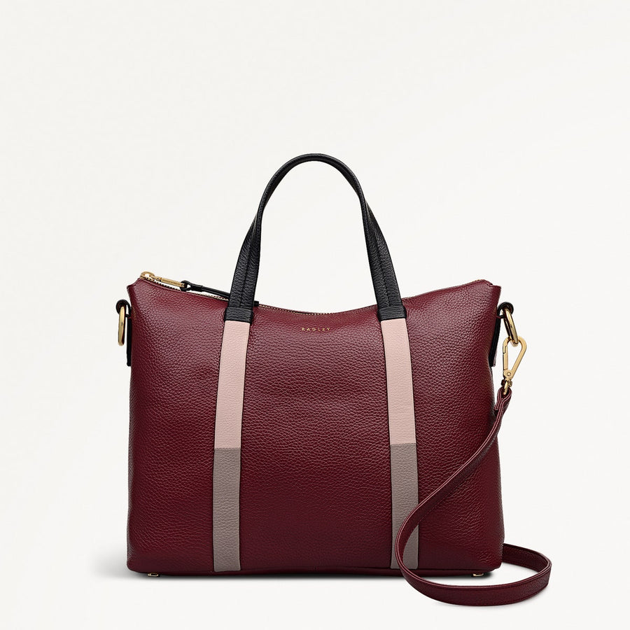 Waterloo Way Medium Ziptop Grab Bag in Merlot - 111918