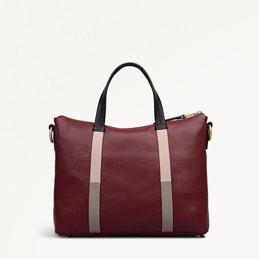 Waterloo Way Medium Ziptop Grab Bag in Merlot - 111918