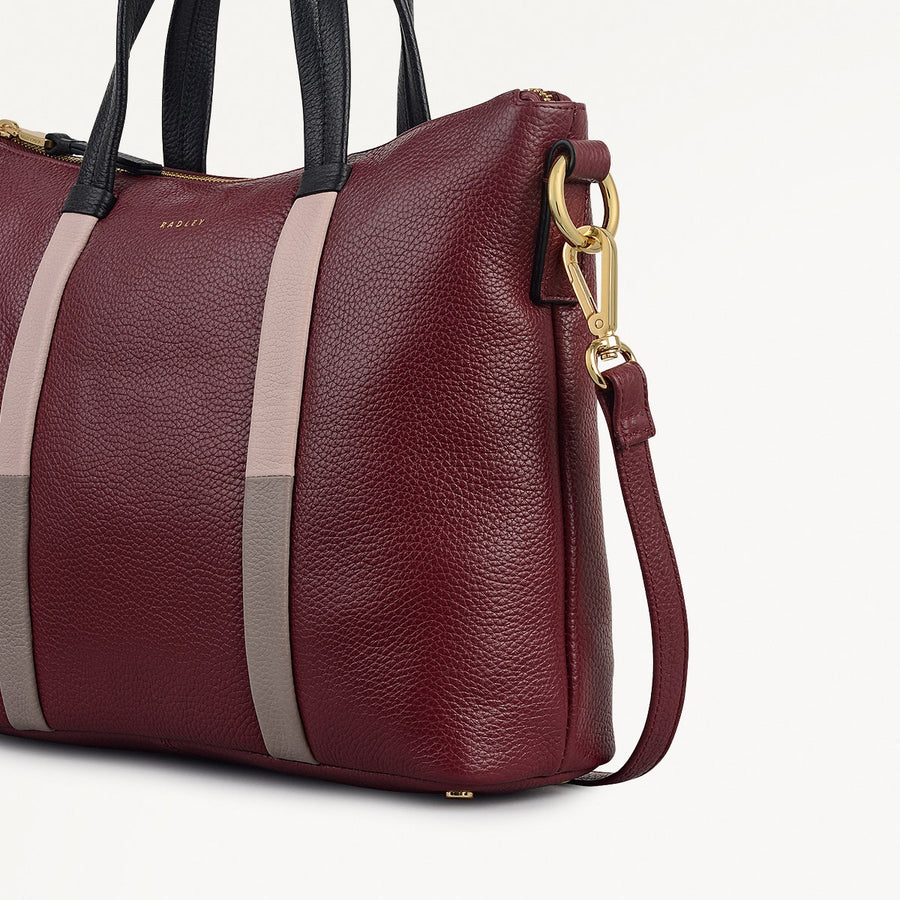 Waterloo Way Medium Ziptop Grab Bag in Merlot - 111918