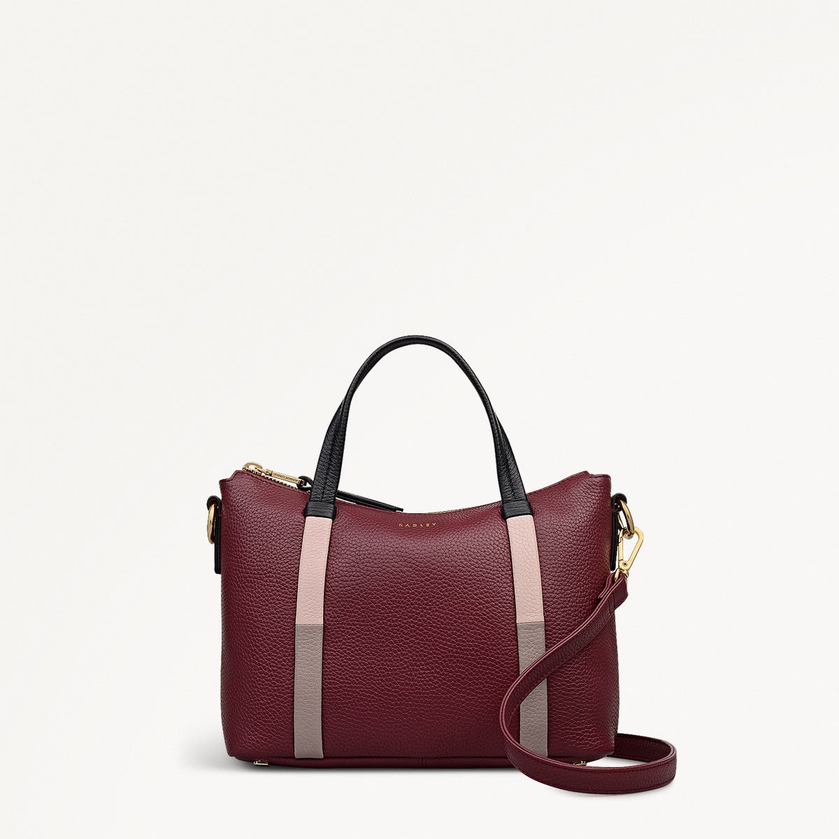Waterloo Way Small Ziptop Satchel Bag in Merlot - 111921