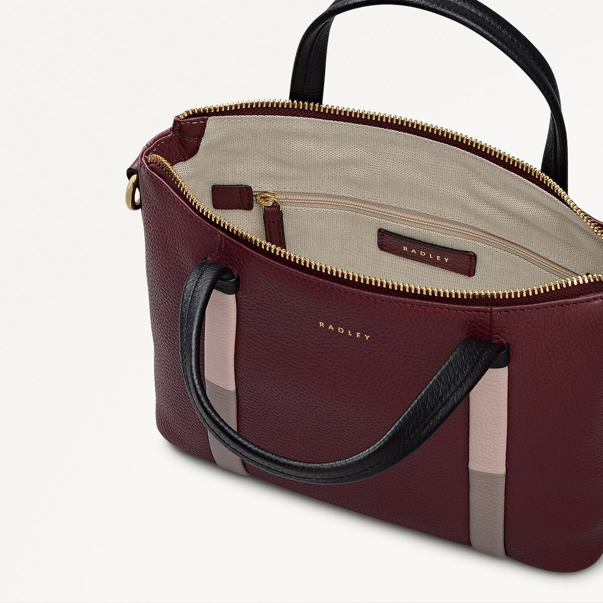 Waterloo Way Small Ziptop Grab Bag in Merlot - 111921
