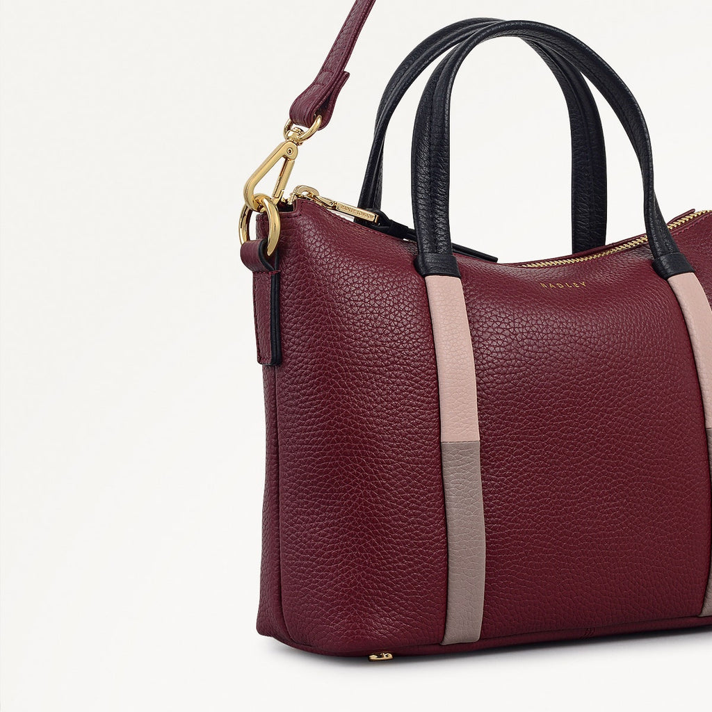 Waterloo Way Small Ziptop Grab Bag in Merlot - 111921