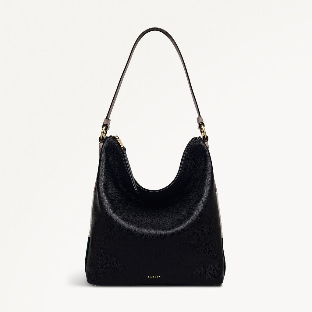 Waterloo Way Medium Ziptop Shoulder Bag in Black - 111925