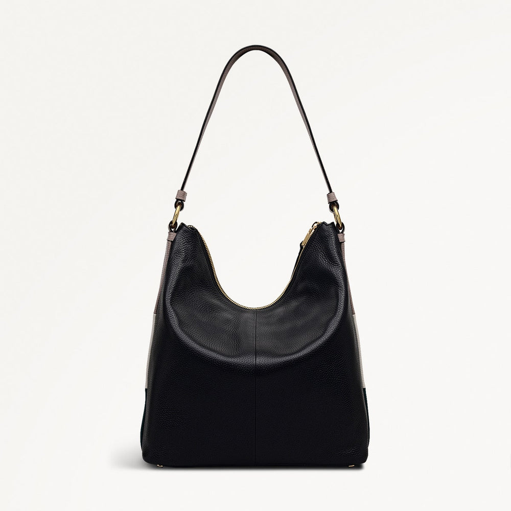Waterloo Way Medium Ziptop Shoulder Bag in Black - 111925