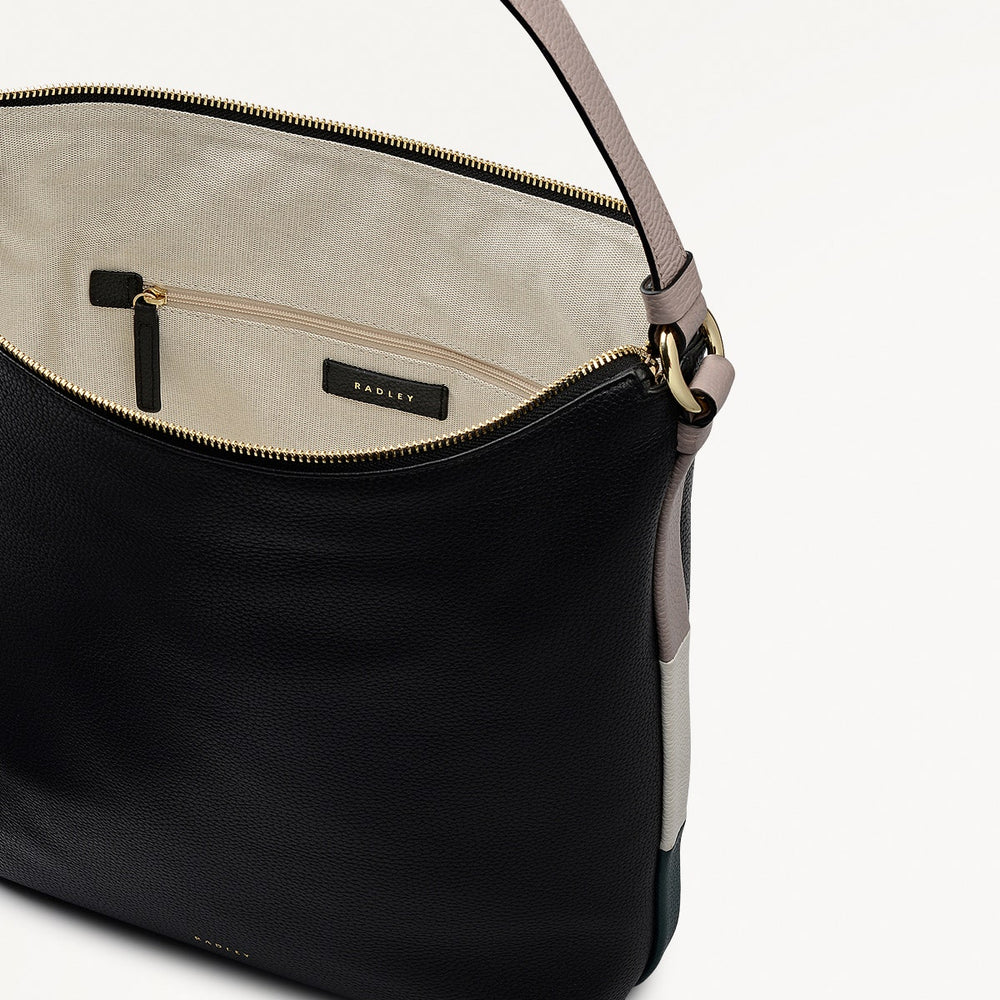 Waterloo Way Medium Ziptop Shoulder Bag in Black - 111925