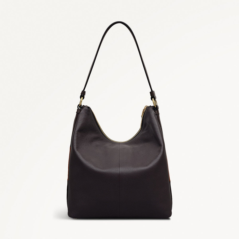 Waterloo Way Medium Ziptop Shoulder Bag in Thunder - 111926