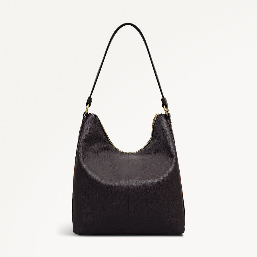 Waterloo Way Medium Ziptop Shoulder Bag in Thunder - 111926