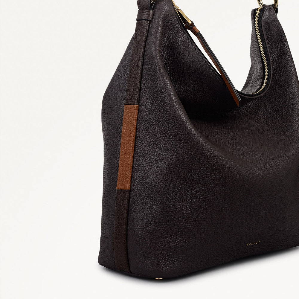 Waterloo Way Medium Ziptop Shoulder Bag in Thunder - 111926