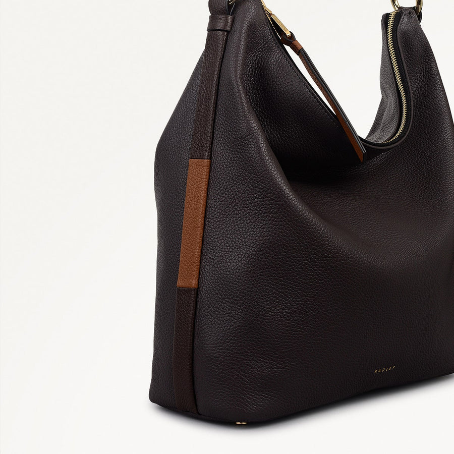 Waterloo Way Medium Ziptop Shoulder Bag in Thunder - 111926