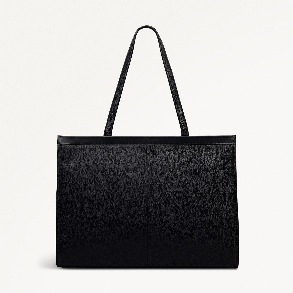 Alba Place Leather Large Ziptop Workbag Bag in Black - 111931