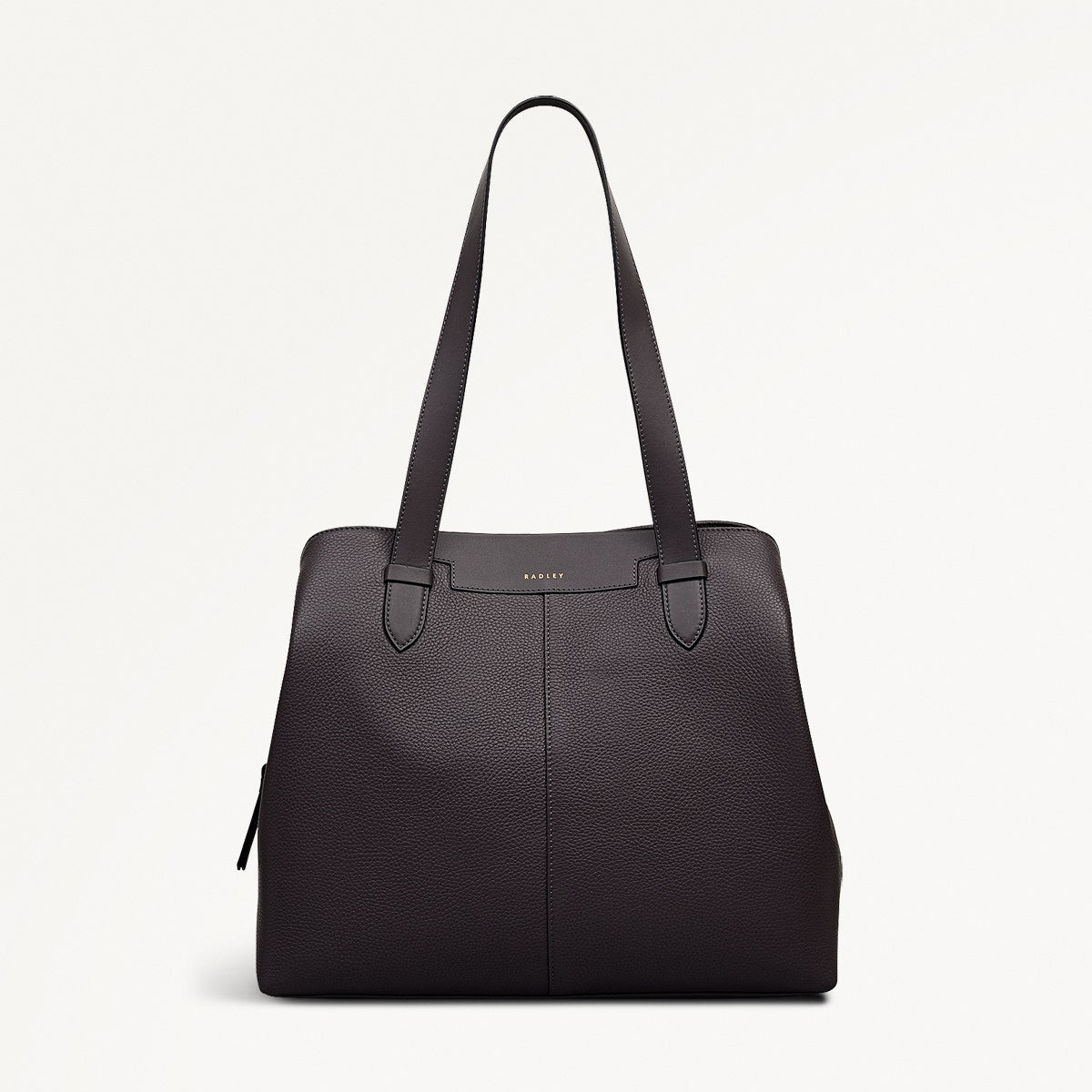 Piccardy Hill 2.0 Leather Medium Ziptop Shoulder Bag in Thunder - 111933