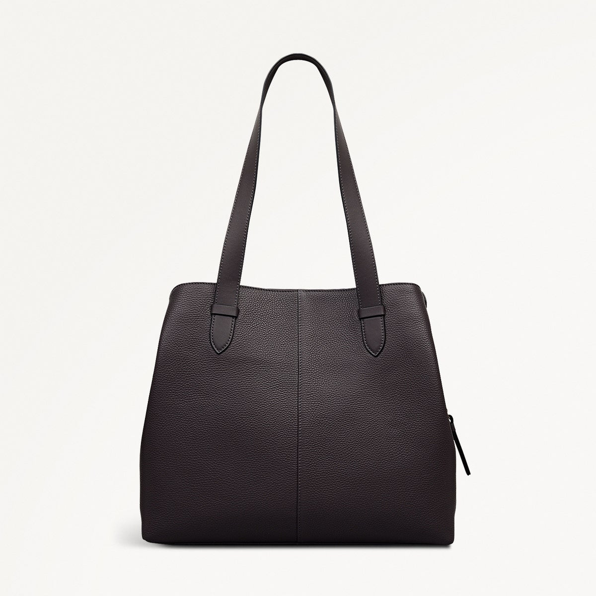 Piccardy Hill 2.0 Leather Medium Ziptop Shoulder Bag in Thunder - 111933