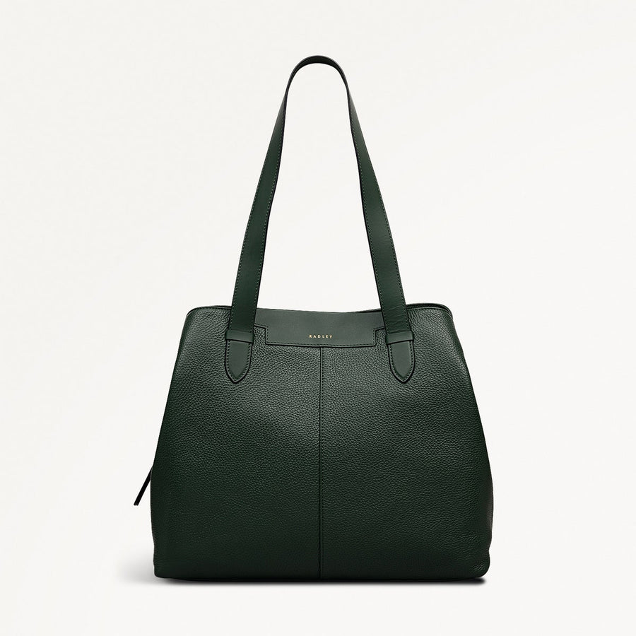 Piccardy Hill 2.0 Leather Medium Ziptop Shoulder Bag in Dragon - 111934