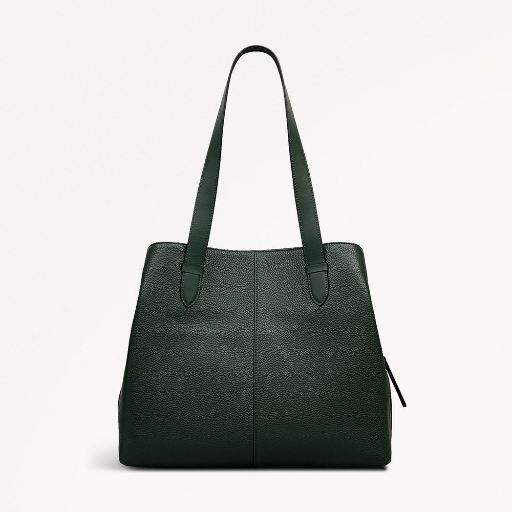 Piccardy Hill 2.0 Leather Medium Ziptop Shoulder Bag in Dragon - 111934