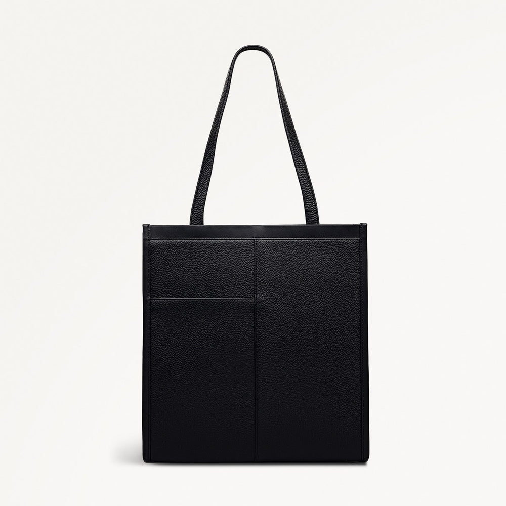 Alba Place Logo Medium Ziptop Tote Bag in Black - 111936