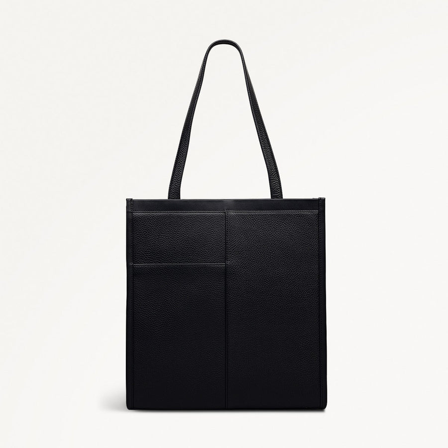 Alba Place Logo Medium Ziptop Tote Bag in Black - 111936