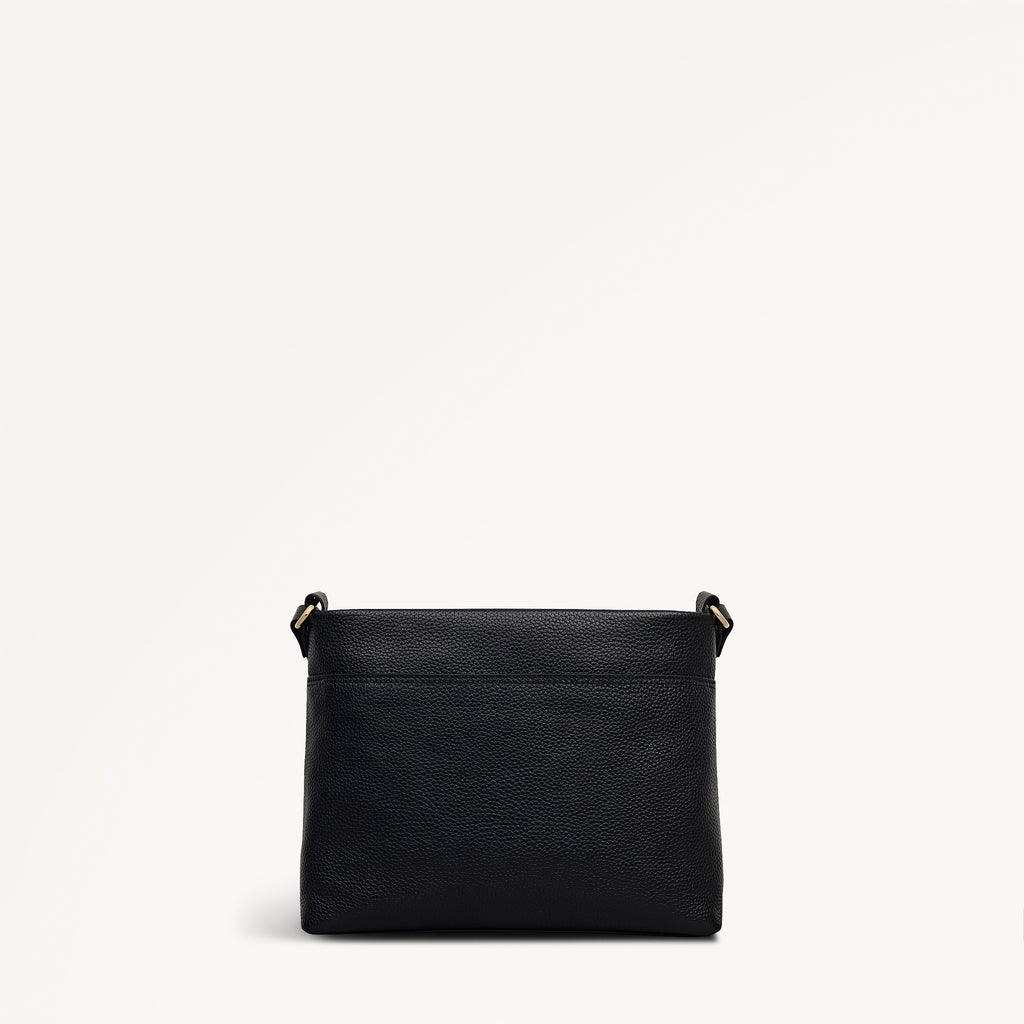 Pickwick Leather Small Ziptop Cross Body Bag in Black - 111939