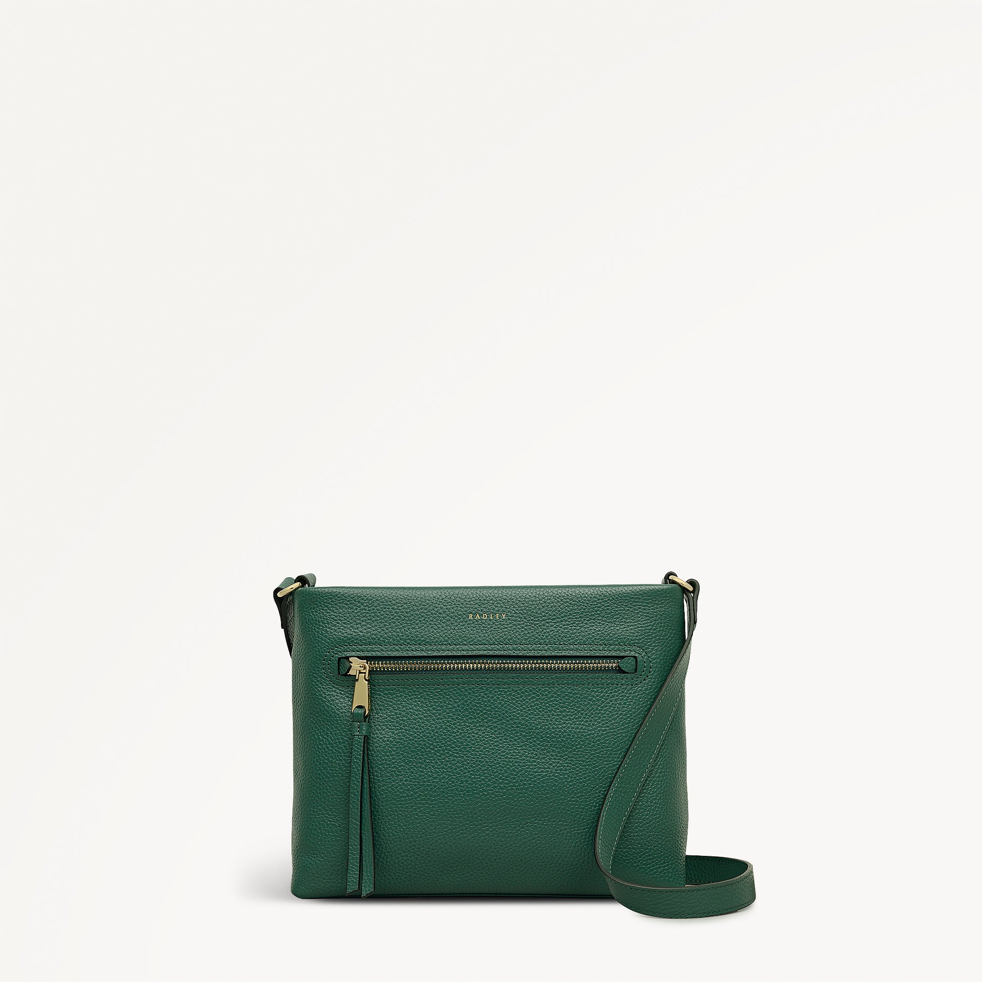 Pickwick Leather Small Ziptop Cross Body Bag in Cedar - 111941