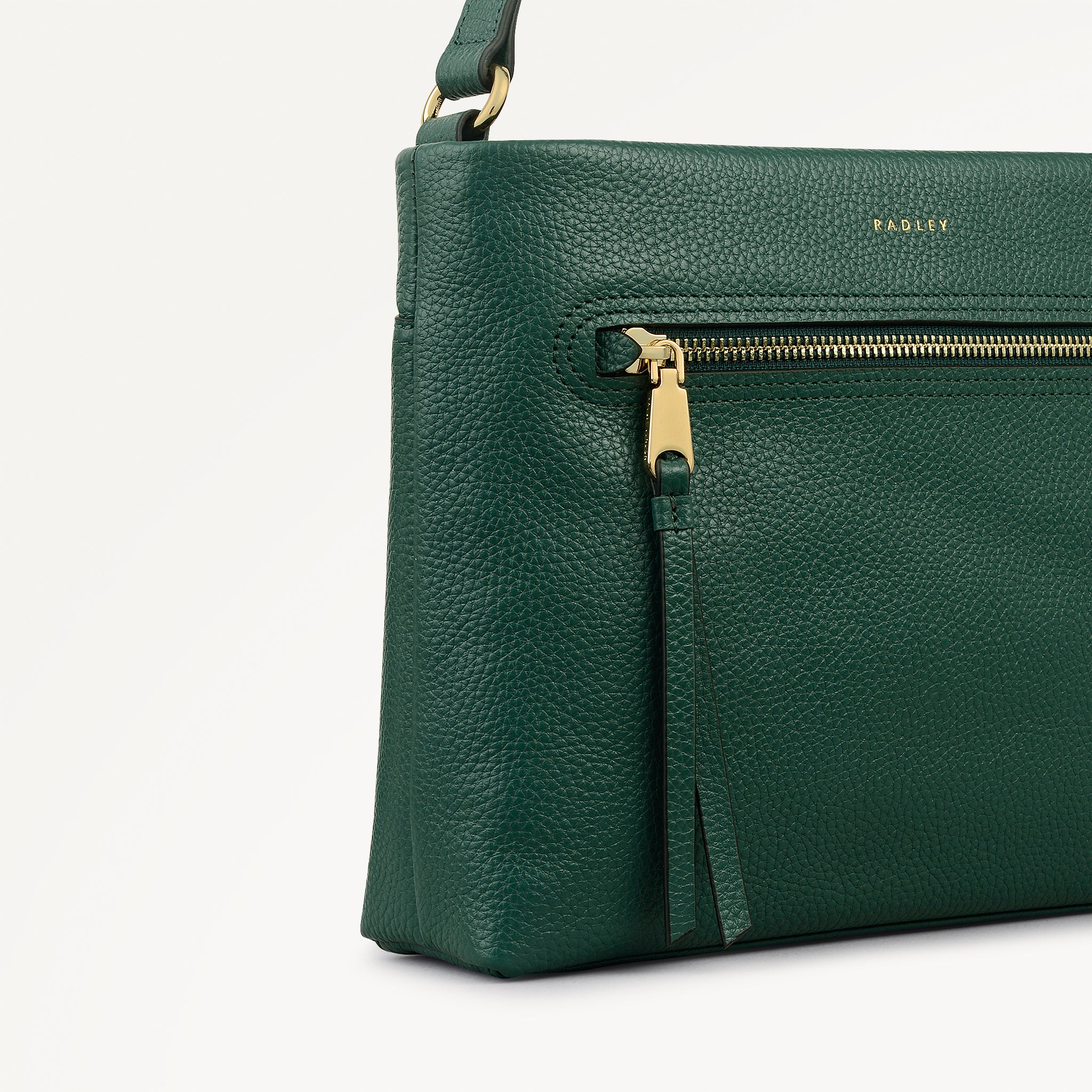 Pickwick Leather Small Ziptop Cross Body Bag in Cedar - 111941