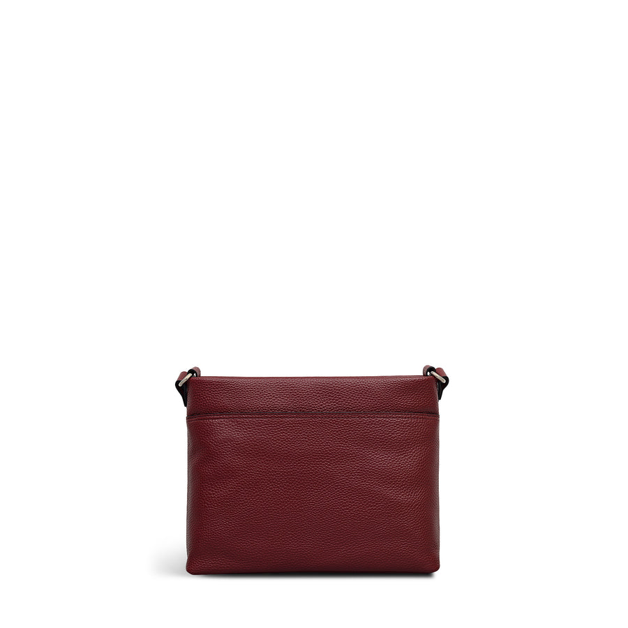 Pickwick Leather Small Ziptop Cross Body Bag in Merlot - 111942