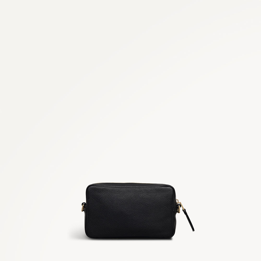 Tavistock Leather Mini Zip Around Cross Body Bag in Black - 111943