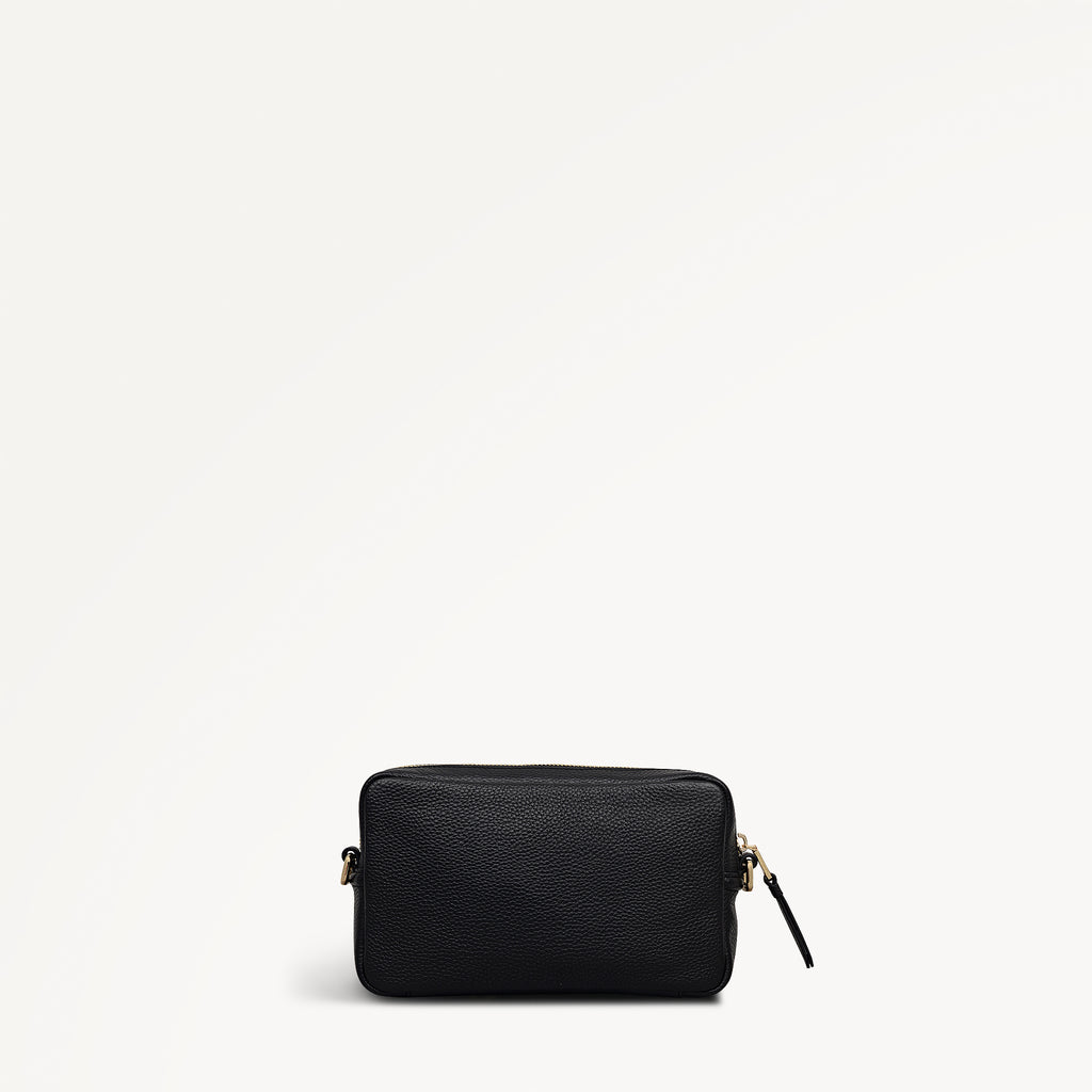 Tavistock Leather Mini Zip Around Cross Body Bag in Black - 111943