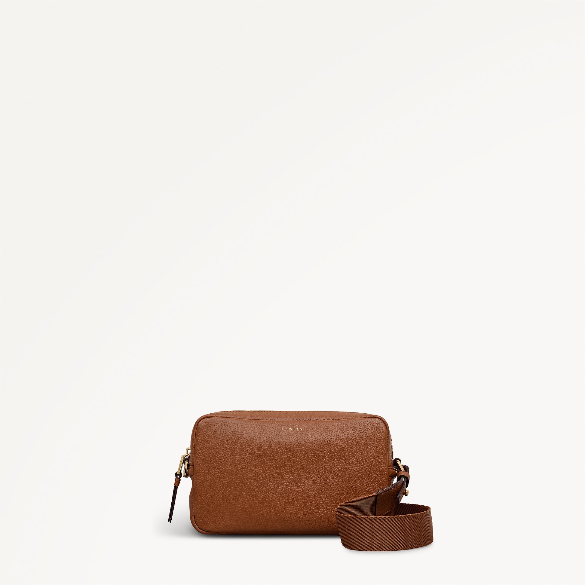 Tavistock Leather Mini Zip Around Cross Body Bag in Indus Tan - 111946