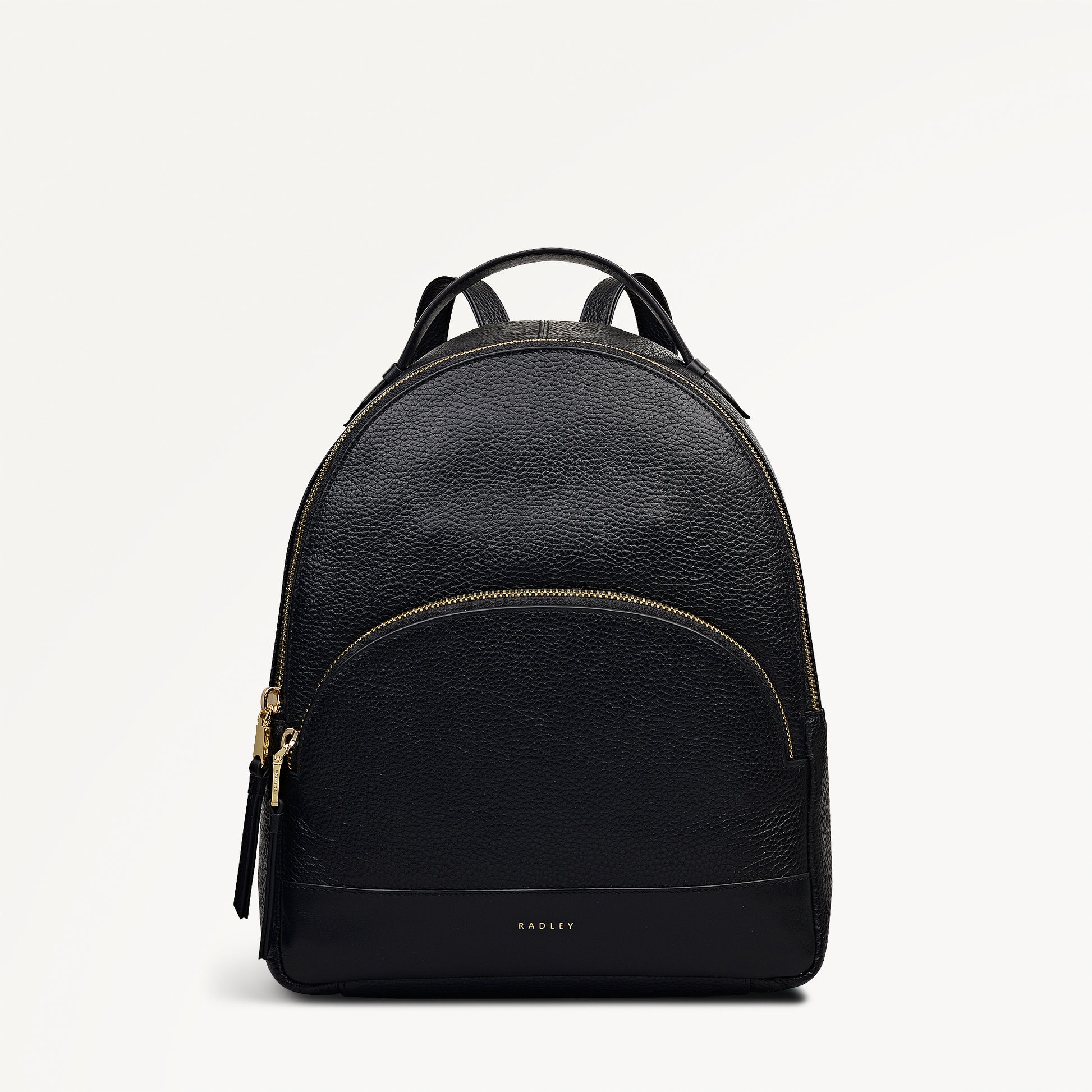 Dallington Leather Medium Zip Around Backpack in Black - 111954