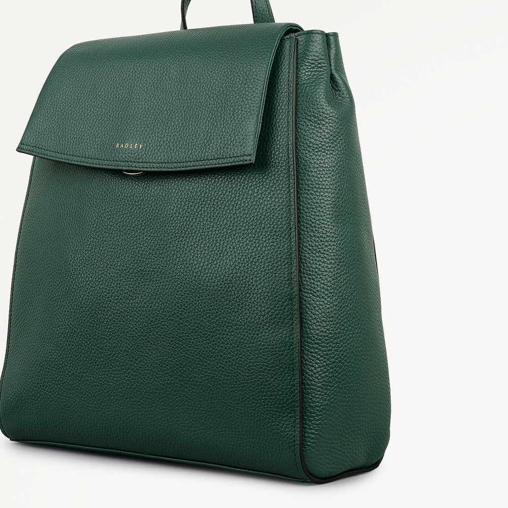 boy london green leather backpack Cedar Medium Flapover Backpack | Pickwick AW25
