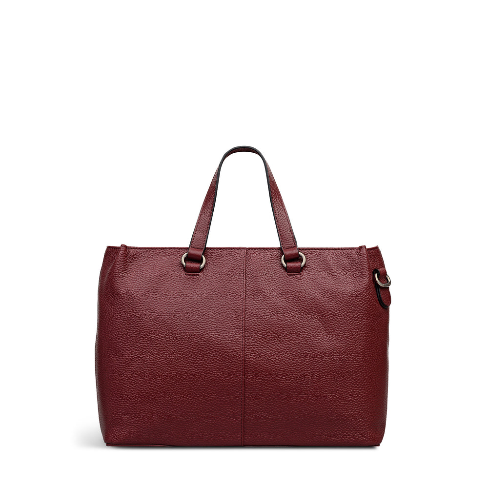 Pickwick Leather Medium Ziptop Satchel Bag in Merlot - 111960