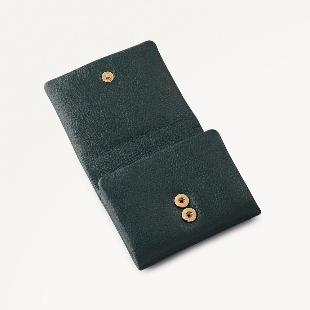 Mallow Street Leather Medium Folded Wallet in Teal - 112041