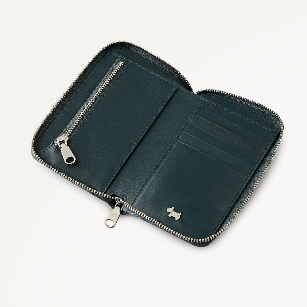 Pockets Medium Zip Around Wallet in Teal - 112047